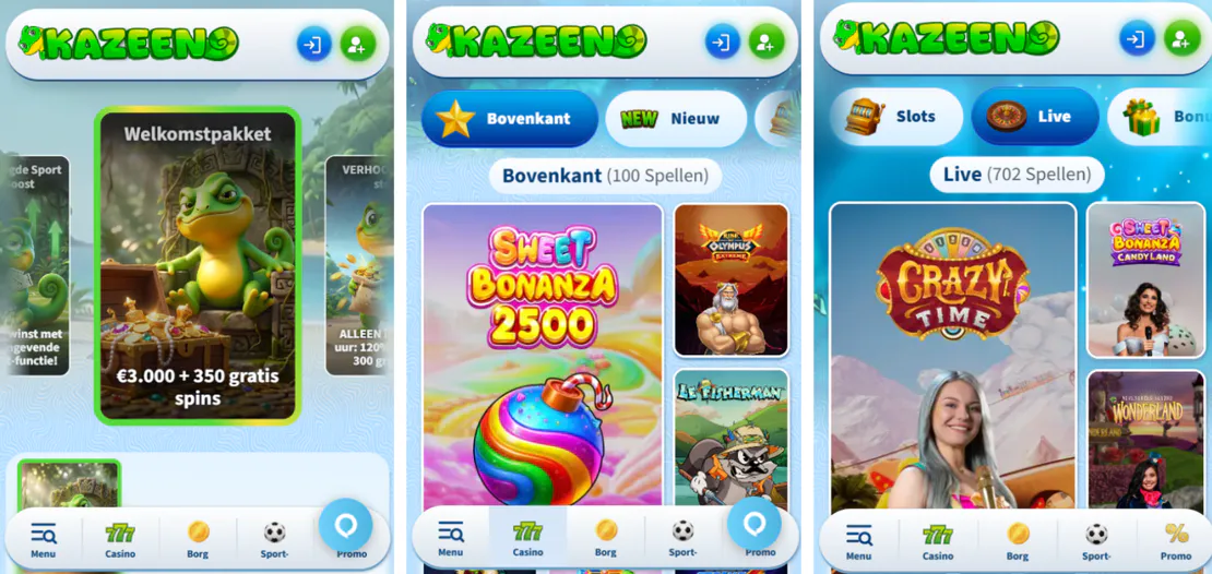 kazeeno casino mobiele versie